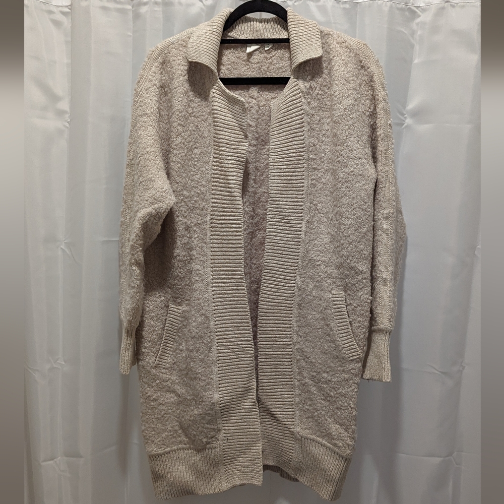 Gap Cream Teddy Open-front Cardigan | Small